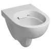 Twyford Bathroom Twyford E100 Round Rimfree Wall Hung WC + Soft Close Seat 2 Twyford Bathroom Twyford E100 Round Rimfree Wall Hung WC + Soft Close Seat -Croydex shop e100rndwc6 d1