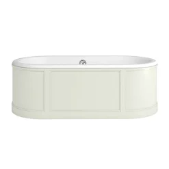 Urlington Bathroom Burlington London 1800mm Bath With Curved Surround & Waste - Sand -Croydex shop e22s l