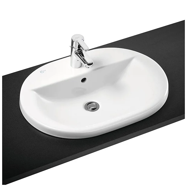 Ideal Standard Connect Oval 1TH Inset Countertop Basin 3 Ideal Standard Connect Oval 1TH Inset Countertop Basin