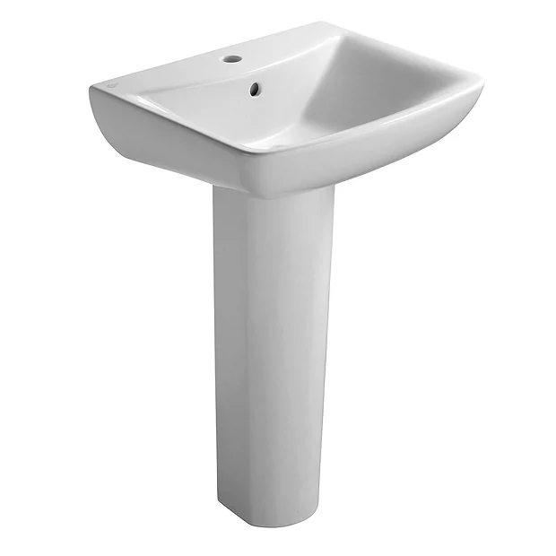 Ideal Standard Vue 55cm 1TH Basin + Pedestal 4 Ideal Standard Vue 55cm 1TH Basin + Pedestal - Image 2