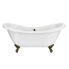 Victorian Plumbing Earl 1750 Double Ended Roll Top Slipper Bath + Antique Brass Leg Set -Croydex shop earl1750ab detail05