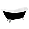 Victorian Plumbing Earl Black 1750 Double Ended Roll Top Slipper Bath W. Ball + Claw Leg Set 1 Victorian Plumbing Earl Black 1750 Double Ended Roll Top Slipper Bath W. Ball + Claw Leg Set -Croydex shop earlblack1750doubleendedrolltopslipperbathd5
