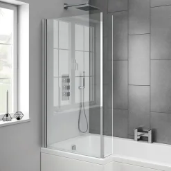 Victorian Plumbing Edge Modern Shower Bath Suite 8 Victorian Plumbing Edge Modern Shower Bath Suite -Croydex shop edgemodernshowerbathsuited3