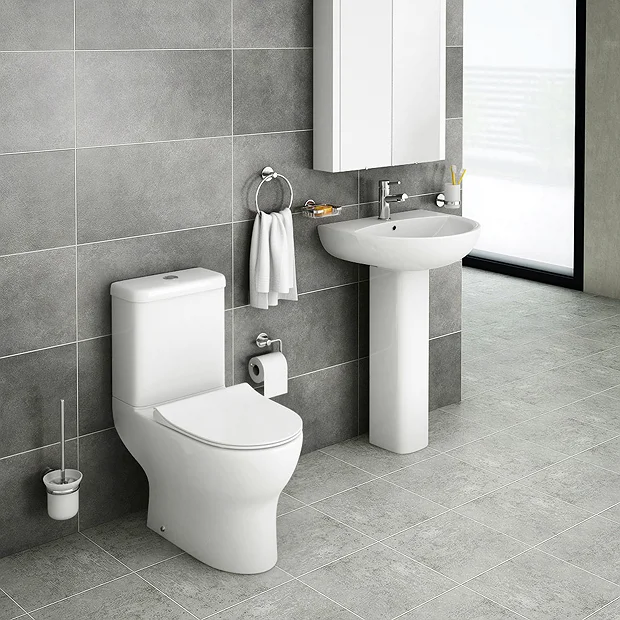 Victorian Plumbing Elite Rimless 4-Piece Modern Bathroom Suite 4 Victorian Plumbing Elite Rimless 4-Piece Modern Bathroom Suite - Image 2