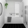 Nuie Square Hinged With Fixed Panel Screen Barmby Shower Bath -Croydex shop erss1barmby d4