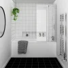 Nuie Square Hinged With Fixed Panel Screen Linton Shower Bath -Croydex shop erss1linton d3