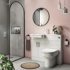 Nova Bathroom Nova Emporio Compact Semi-Recessed Combination Basin And WC Unit - 1000mm