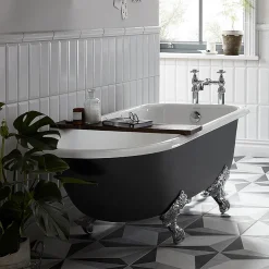 Heritage Bathroom Heritage Essex 2TH Roll Top Cast Iron Bath (1700x770mm) With Feet -Croydex shop essex2thbath d3
