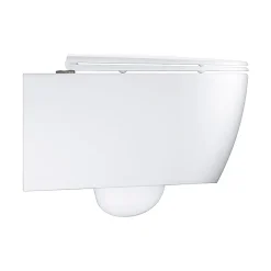 Grohe Essence Rimless Wall Hung Toilet With Soft Close Seat + FREE TOILET ROLL HOLDER -Croydex shop esswhwc d1n