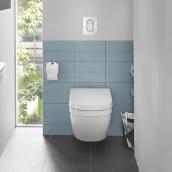 Grohe Rapid SL 0.82m Frame / Euro Compact Rimless Complete WC 5 In 1 Pack + FREE TOILET ROLL HOLDER -Croydex shop eucom5in1 d6