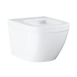 Grohe Euro Compact Rimless Wall Hung Toilet With Soft Close Seat + FREE TOILET ROLL HOLDER -Croydex shop eurcomwc d4