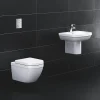 Grohe Euro Ceramic 550mm 1TH Basin + Half Pedestal -Croydex shop eurhp600 d2 1