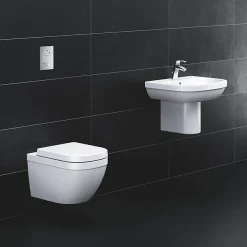 Grohe Euro Ceramic 550mm 1TH Basin + Half Pedestal