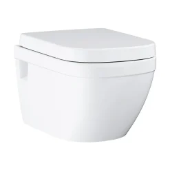 Grohe Euro Rimless Wall Hung Toilet + Standard Seat -Croydex shop eurwhwcst d1