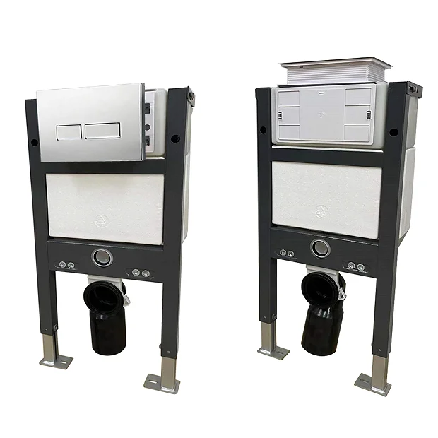 Victorian Plumbing Compact Dual Flush Concealed WC Cistern With Wall Hung Frame & Modern Toilet 3 Victorian Plumbing Compact Dual Flush Concealed WC Cistern With Wall Hung Frame & Modern Toilet