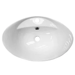 Victorian Plumbing Faro Oval Counter Top Basin With Mono Basin Mixer (590 X 395mm) -Croydex shop faroovalcountertopbasinwithmonobasinmixerd1