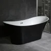 Nova Bathroom Nova Black Sparkle 1750 Modern Double Ended Slipper Bath -Croydex shop fb60blk d3