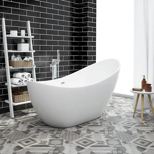 Nova Bathroom Nova 1750 Modern Free Standing Slipper Bath 4 Nova Bathroom Nova 1750 Modern Free Standing Slipper Bath - Image 2