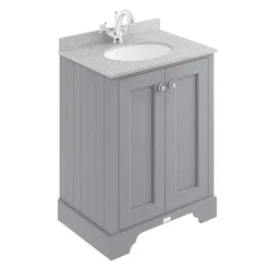 Bayswater Fitzroy Traditional Plummett Grey Marble Top Vanity Unit + Toilet Package -Croydex shop fitgry600 d2