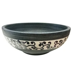 Victorian Plumbing Kasbah Round 400mm Floral Patterned Ceramic Counter Top Basin -Croydex shop fp4bas nd2
