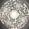Victorian Plumbing Kasbah Round 400mm Floral Patterned Ceramic Counter Top Basin -Croydex shop fp4bas nd3