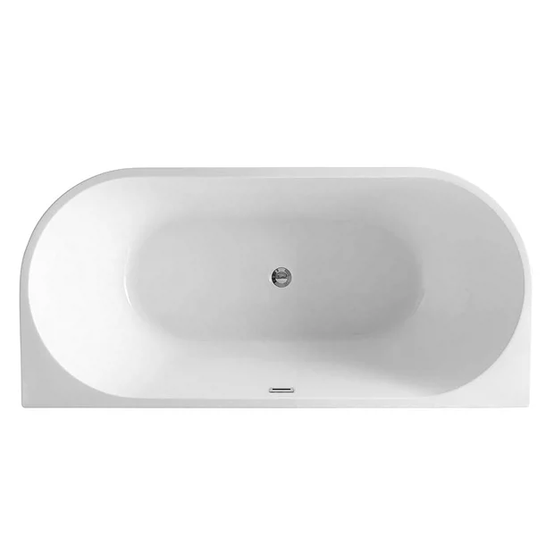 Victorian Plumbing Apollo 1500 X 750mm Small Back To Wall Modern Curved Bath 3 Victorian Plumbing Apollo 1500 X 750mm Small Back To Wall Modern Curved Bath