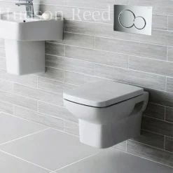 Geberit Duofix Wall Frame With Wall Hung Pan & Sigma 01 Flush Plate