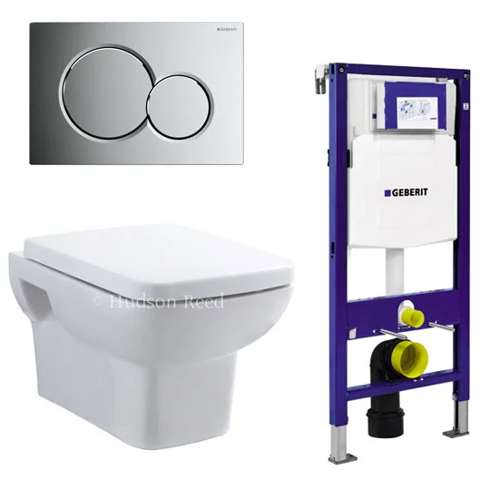 Geberit Duofix Wall Frame With Wall Hung Pan & Sigma 01 Flush Plate 4 Geberit Duofix Wall Frame With Wall Hung Pan & Sigma 01 Flush Plate - Image 2