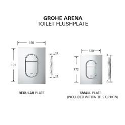 Grohe Solido Euro / Small Plate Complete WC 5 In 1 Pack + FREE TOILET ROLL HOLDER -Croydex shop gr5in1sp d3n