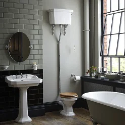 Heritage Bathroom Heritage - Granley High-level WC & Gold Flush Pack