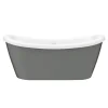 Victorian Plumbing 1770 X 775 Gloss Grey Double Ended Slipper Roll Top Bath -Croydex shop gry17bth l