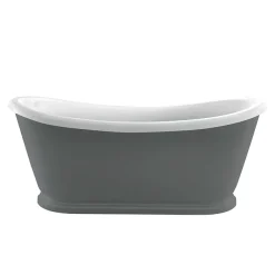 Chatsworth Dark Grey 1770 Double Ended Slipper Roll Top Bath -Croydex shop gryfb29 d1