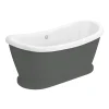 Chatsworth Dark Grey 1770 Double Ended Slipper Roll Top Bath -Croydex shop gryfb29 detail1