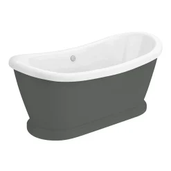 Chatsworth Dark Grey 1770 Double Ended Slipper Roll Top Bath