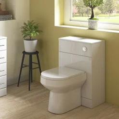 Nui Harmony Gloss White BTW WC Unit With Cistern + Soft Close Seat W500 X D200mm -Croydex shop harbtwsc nd2