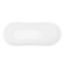 Victorian Plumbing Harlow 1610 X 705mm Slipper Bath + Chrome Leg Set