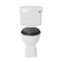 Heritage Bathroom Heritage Hatton Close Coupled Toilet With Traditional Chrome Cistern Lever -Croydex shop hatcc01 d1