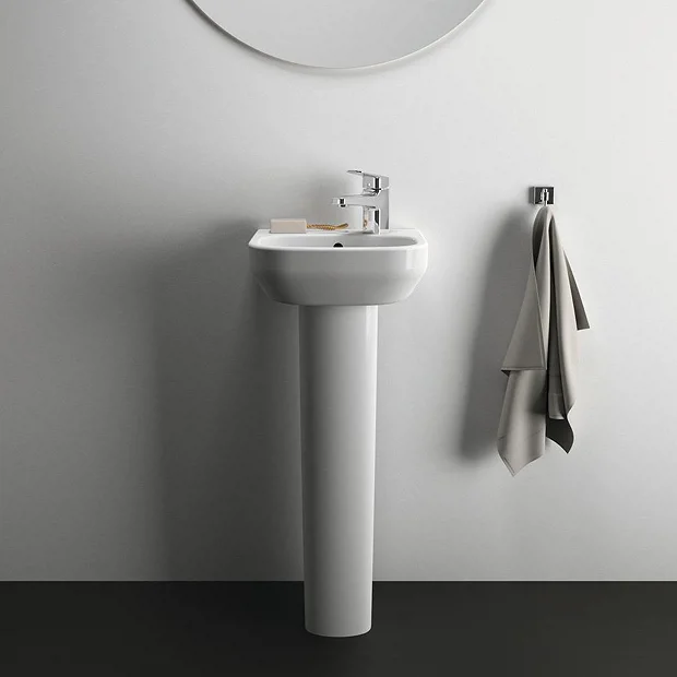 Ideal Standard I.Life A 350mm 1TH Handrinse Basin + Full Pedestal 8 Ideal Standard I.Life A 350mm 1TH Handrinse Basin + Full Pedestal - Image 6