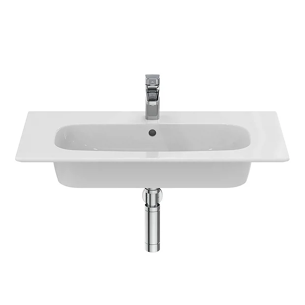 Ideal Standard I.Life A 1TH Wall Hung Basin + Chrome Bottle Trap 6 Ideal Standard I.Life A 1TH Wall Hung Basin + Chrome Bottle Trap - Image 4