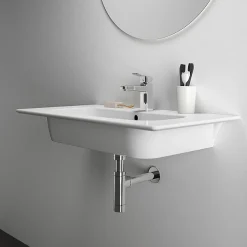 Ideal Standard I.Life A 1TH Wall Hung Basin + Chrome Bottle Trap 13 Ideal Standard I.Life A 1TH Wall Hung Basin + Chrome Bottle Trap -Croydex shop isila84wh d4