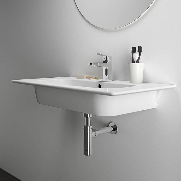 Ideal Standard I.Life A 1TH Wall Hung Basin + Chrome Bottle Trap 8 Ideal Standard I.Life A 1TH Wall Hung Basin + Chrome Bottle Trap - Image 6