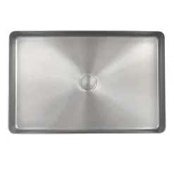 Just Taps Plu JTP Vos Rectangular Inox Stainless Steel Counter Top Basin + Waste