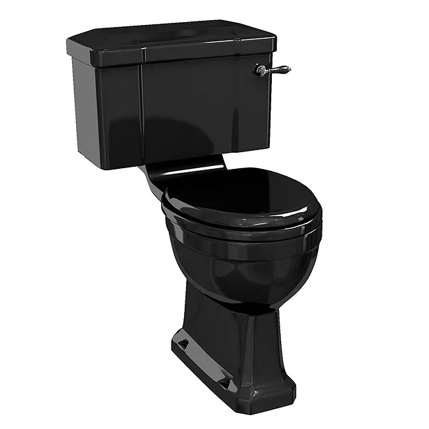 Urlington Bathroom Burlington Jet Black Close Coupled WC With 520mm Lever Cistern 4 Urlington Bathroom Burlington Jet Black Close Coupled WC With 520mm Lever Cistern - Image 2