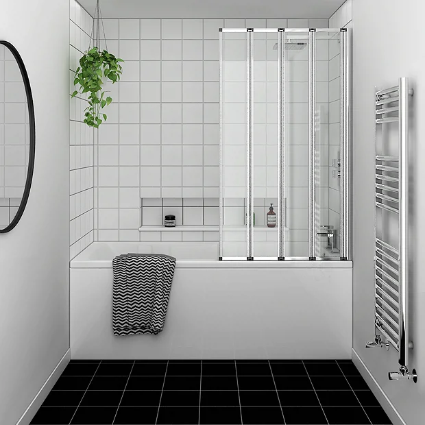 Victorian Plumbing Kent Square Single Ended Bath With Bi-Fold Screen 4 Victorian Plumbing Kent Square Single Ended Bath With Bi-Fold Screen - Image 2