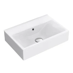 Victorian Plumbing Kyoto Cloakroom Suite (450 Counter Top Basin + Close Coupled Toilet) -Croydex shop kcs01th d3
