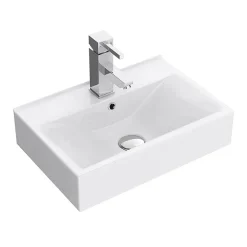 Victorian Plumbing Kyoto Cloakroom Suite (450 Counter Top Basin + Close Coupled Toilet)