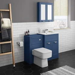 Keswick Blue 620mm Sink Vanity Unit + Toilet Package -Croydex shop kesblupk1 d6