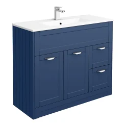 Keswick Blue 1015mm Sink Vanity Unit, Tall Boy + Toilet Package 10 Keswick Blue 1015mm Sink Vanity Unit, Tall Boy + Toilet Package -Croydex shop kesblupk7 d1