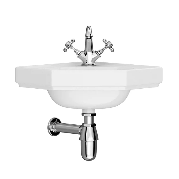 Keswick Traditional Corner Cloakroom Basin 1TH - 420 X 450mm 5 Keswick Traditional Corner Cloakroom Basin 1TH - 420 X 450mm - Image 3