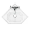Keswick Traditional Corner Cloakroom Basin 1TH - 420 X 450mm -Croydex shop kescrnbas d3